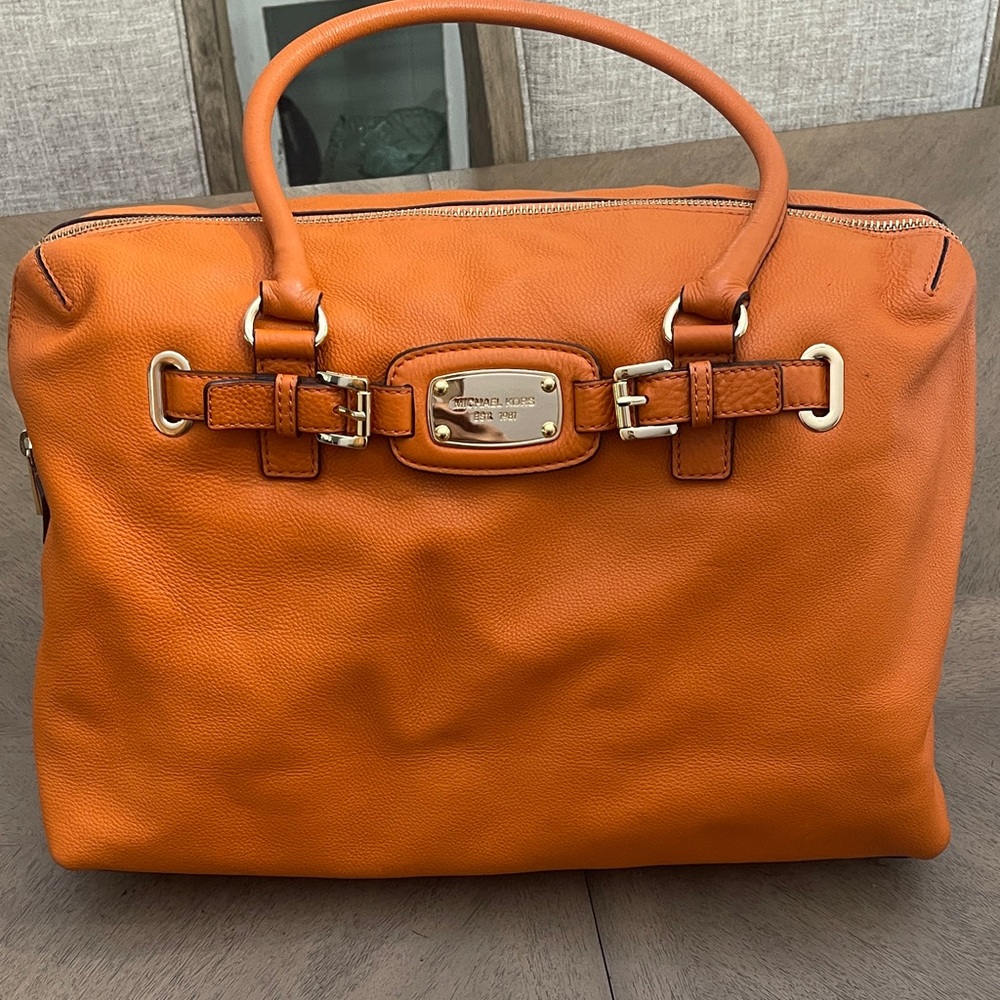 Michael Kors Tangerine Leather Satchel